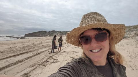 volunteers on the beach