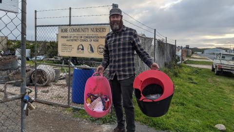 beach trash haul